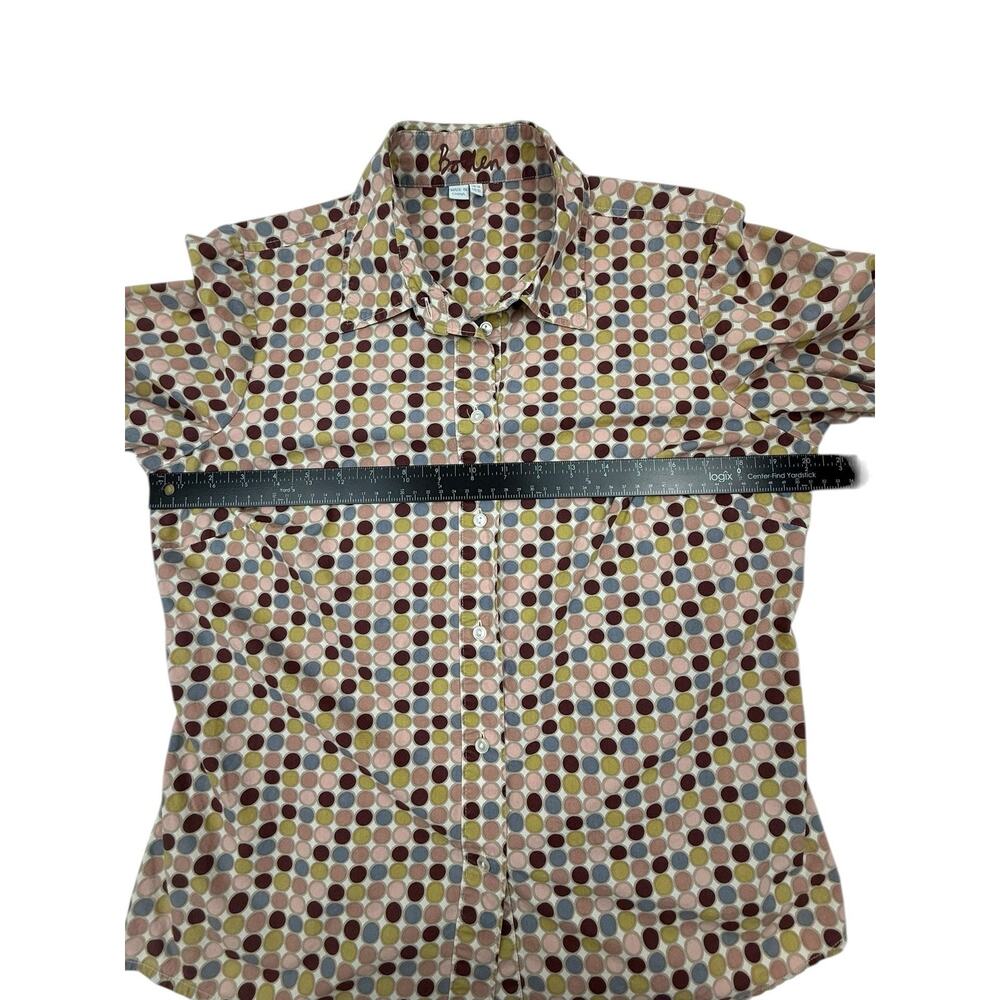 Boden Women's Multi-Color Dot Print Button Down 100% Cotton Shirt US 10 - Picture 4 of 8